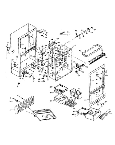 Refrigerator cabinet parts
