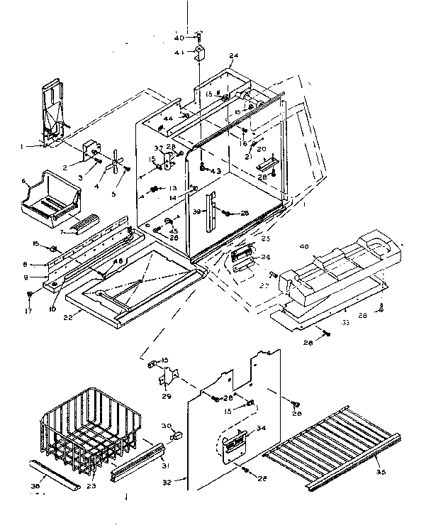 Refrigerator freezer section part