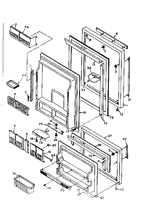 Refrigerator door parts