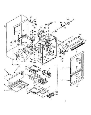 Refrigerator cabinet parts