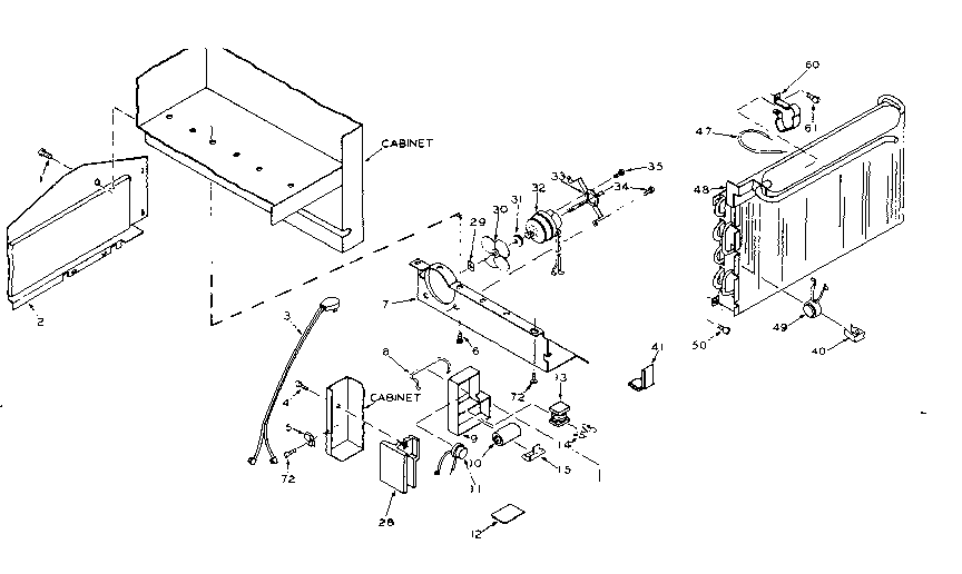 Refrigerator unit parts