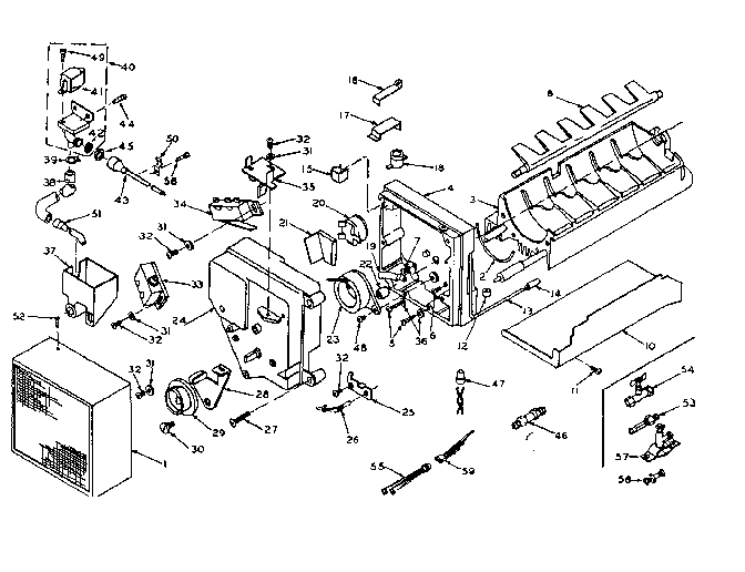 Refrigerator automatic ice maker parts