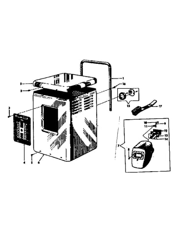 Lid and cabinet parts