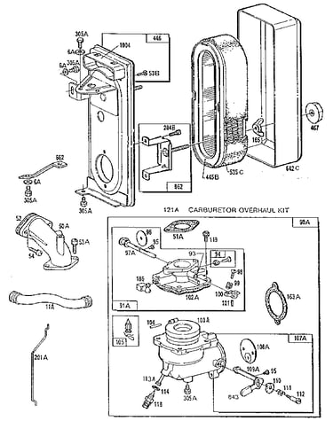 Carburetor overhaul kit