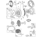 Briggs & Stratton 190400 TO 190499 (3113 - 3122) rewind starter and flywheel assembly diagram