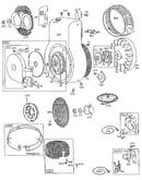 Rewind starter and flywheel assembly