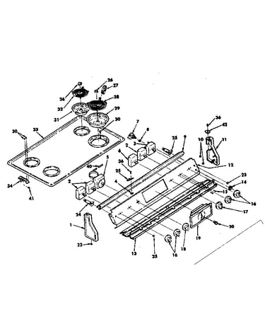 Control panel and cooktop assemblies