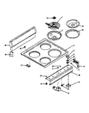 Backguard and cooktop
