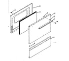 Kenmore 1199028410 oven door and snap-on panel diagram