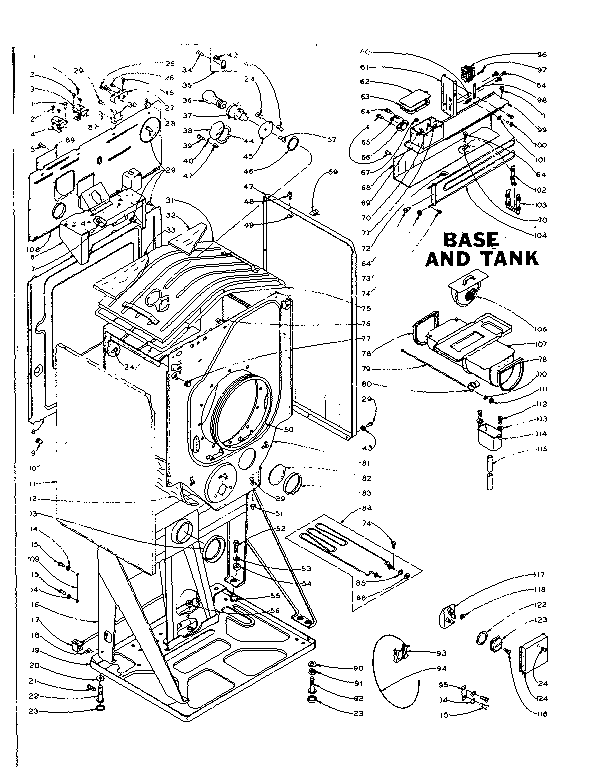 Base and tank