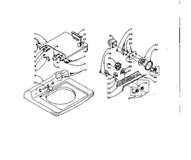 Machine top assembly
