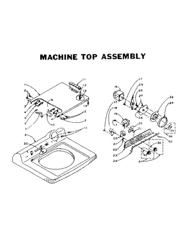 Machine top assembly
