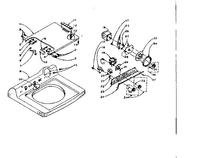 Machine top assembly
