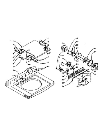 Machine top assembly