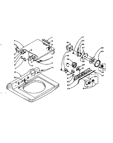 Machine top assembly