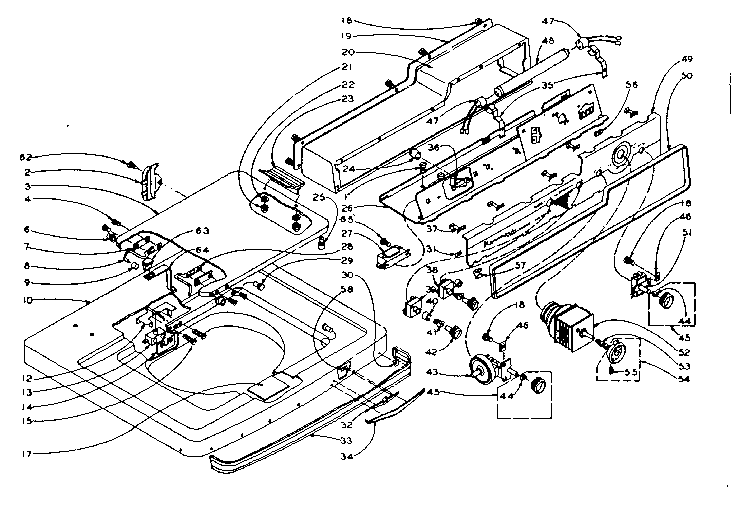 Machine top assembly