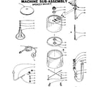 Kenmore 1105902100 machine sub-assembly diagram