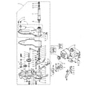 Kenmore 1105902100 worm gear case and motor assembly diagram