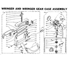 Kenmore 1105902100 wringer and wringer gear case assembly diagram