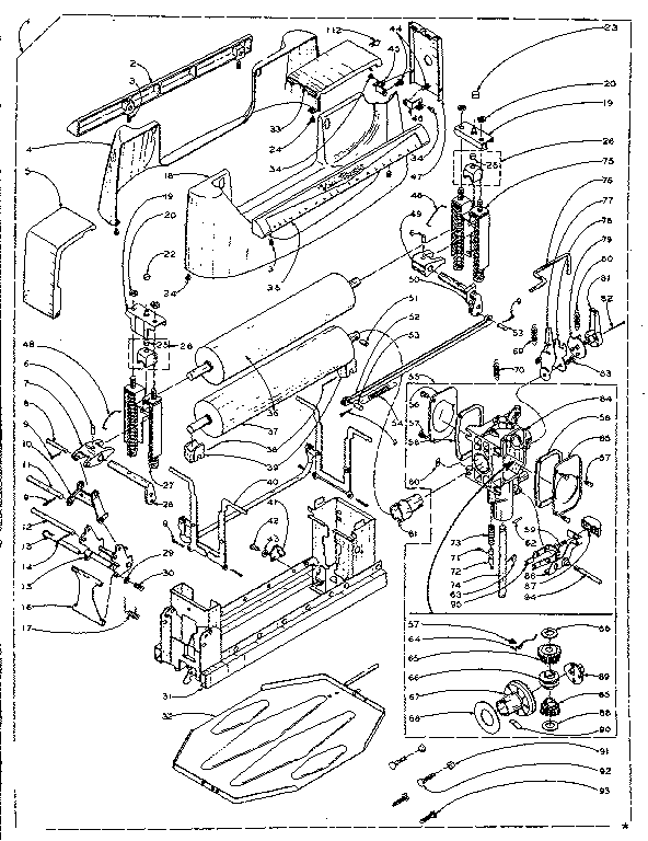 WRINGER AND WRINGER GEAR CASE ASSEMBLY