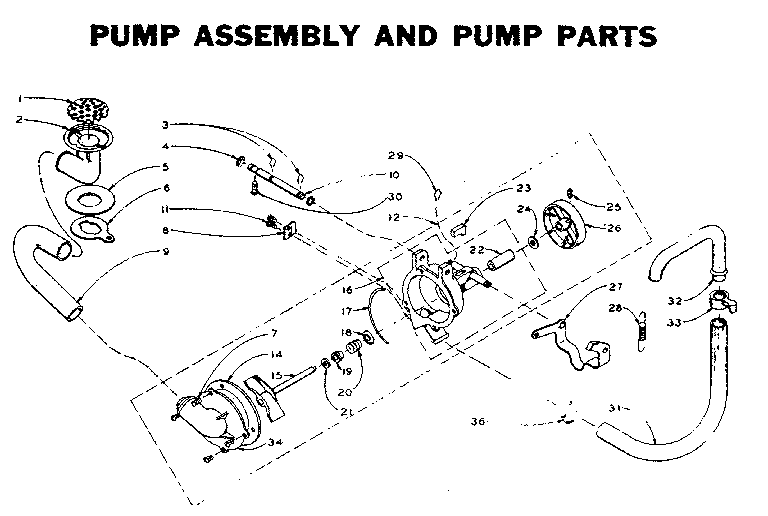 PUMP ASSEMBLY AND PUMP PARTS