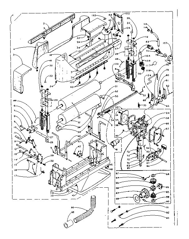 WRINGER AND WRINGER GEAR CASE ASSEMBLY