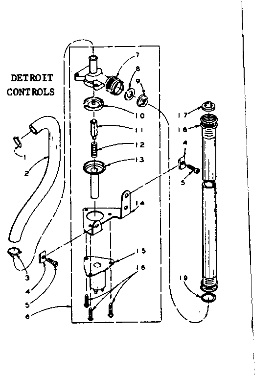 Detroit water inlet valve assembly