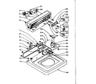 Kenmore 1105904550 top and console assembly diagram