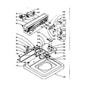 Kenmore 1105905552 top and console assembly diagram