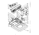 Kenmore 1105905553 top and console assembly diagram