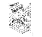 Kenmore 1105905602 top and console assembly diagram
