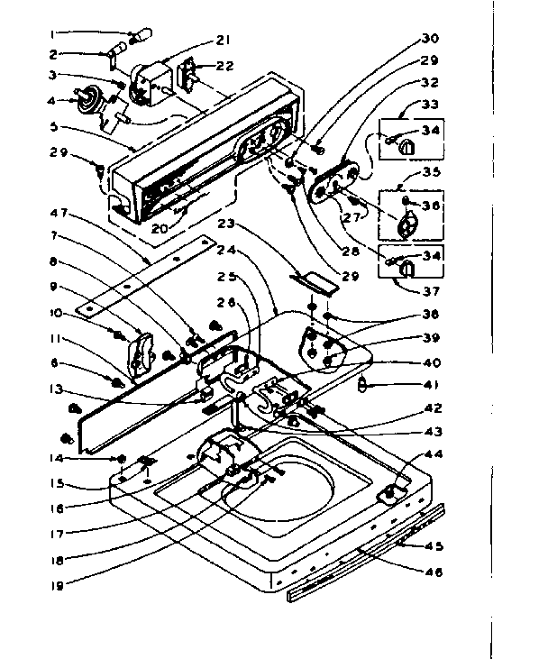Top and console assembly