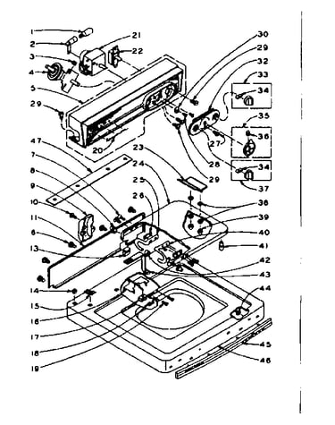 Top and console assembly