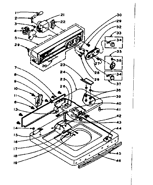 Top and console assembly
