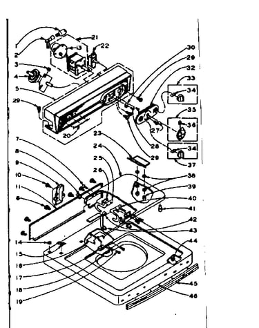 Top and console assembly