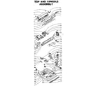 Kenmore 1105905851 top and console assembly diagram
