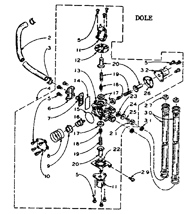 DOLE MIXING VALVE ASSEMBLY