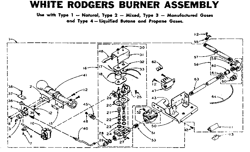 White rodgers burner assembly