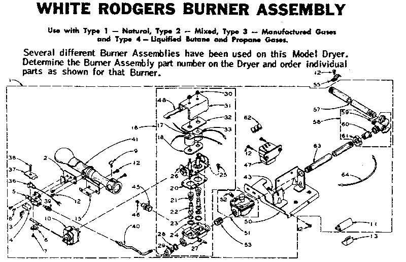 White rodgers burner assembly