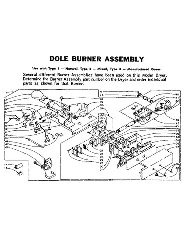 Dole burner assembly