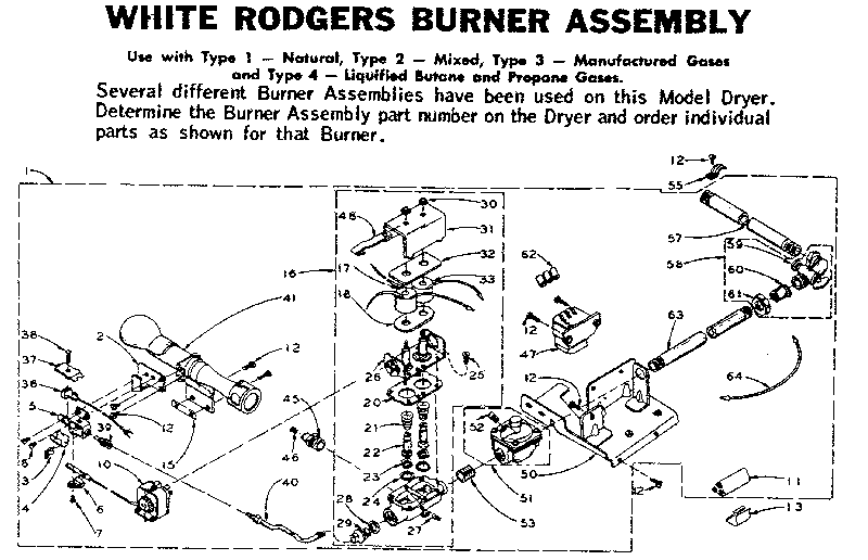 White rodgers burner assembly