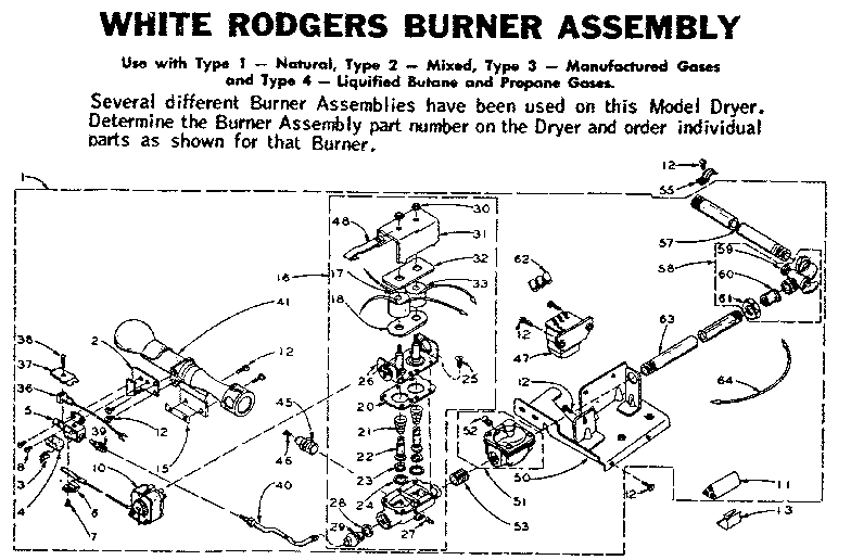 White rodgers burner assembly