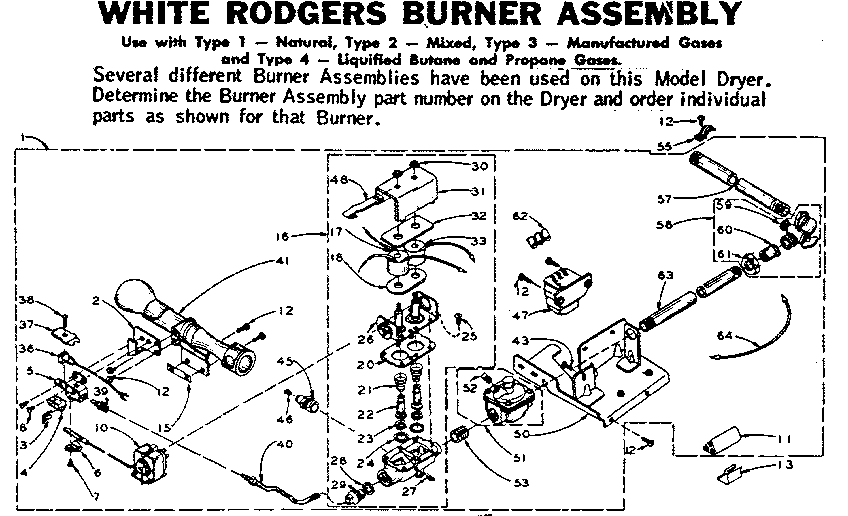 White rodgers burner assembly