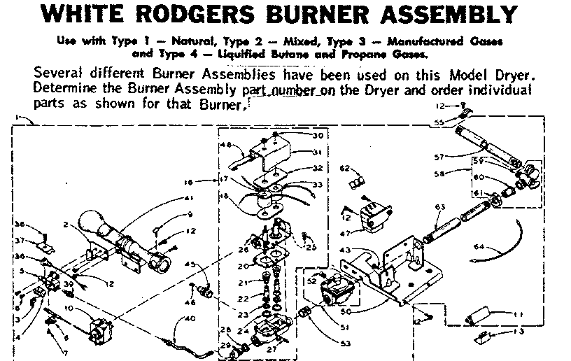 White rodgers burner assembly