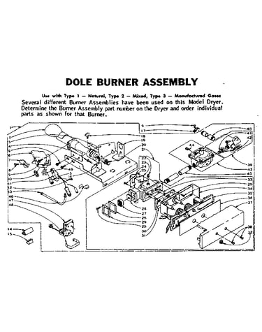 Dole burner assembly