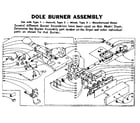 Kenmore 1105907801 dole burner assembly diagram