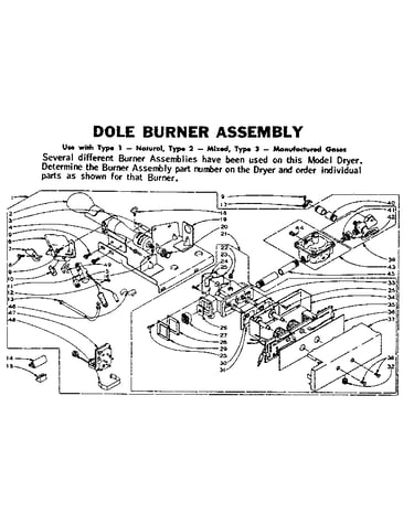 Dole burner assembly
