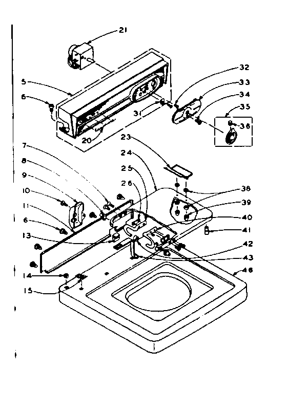 Top and console assembly