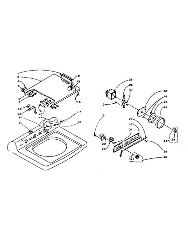 Machine top assembly