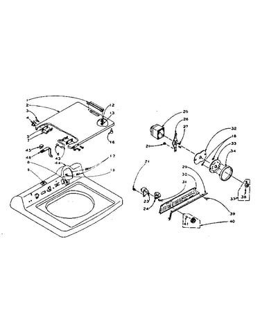 Machine top assembly